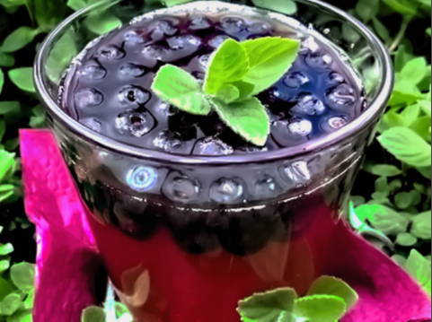 Blueberry compote with orange for the winter