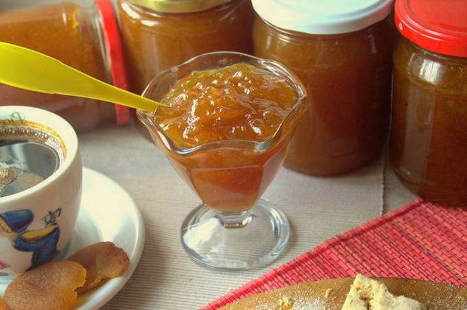 Yellow cherry plum jelly for the winter