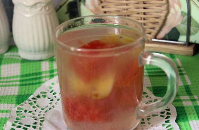 Watermelon and apple compote for the winter