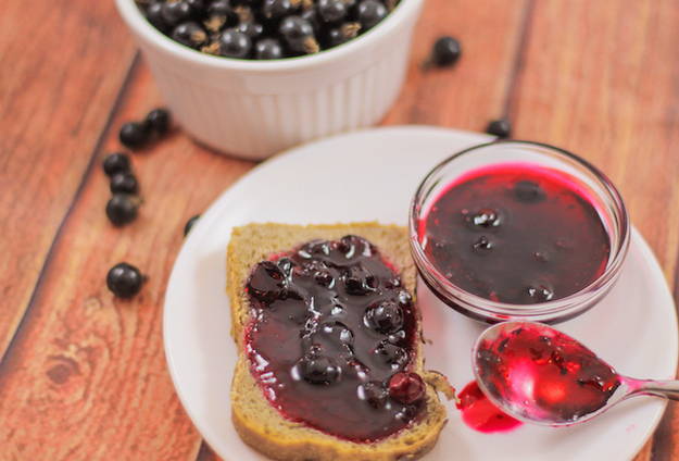 Thick black currant jam for the winter with whole berries