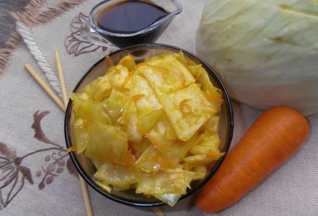 Korean style cabbage with instant turmeric