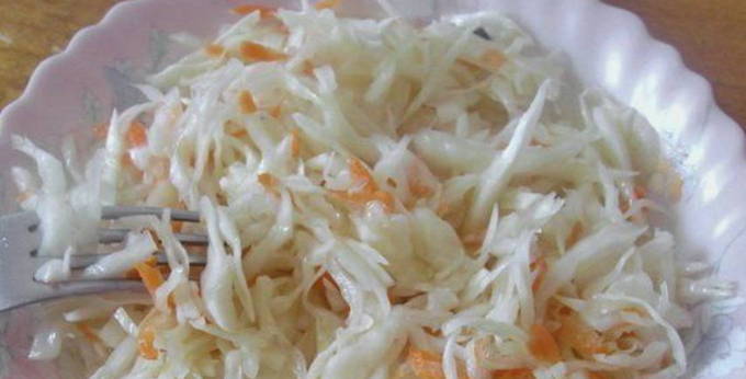 Sauerkraut in a jar for 1 liter of instant