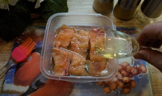Salted pink salmon for salmon