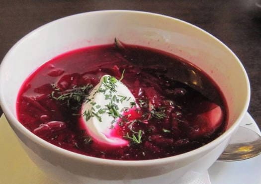 Cold borscht beetroot