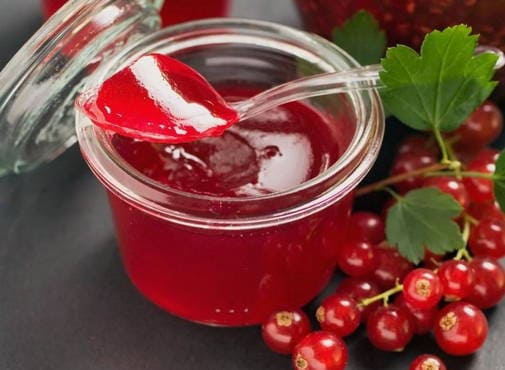 Pure red currant jelly
